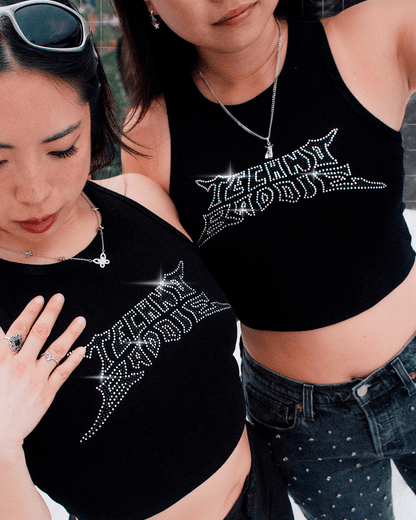 Techno Baddie - Rhinestone Top